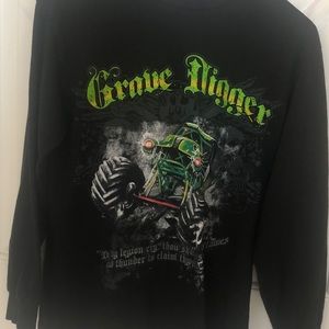 Long Sleeve Grave Digger Black Shirt